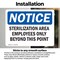 Signmission Sterilization Area Employees Only Beyond OSHA Notice Sign, Vinyl Decal, 10in W x 7in L, 2PK OS-2PACK-NS-D-710-L-18466 - alternate 2